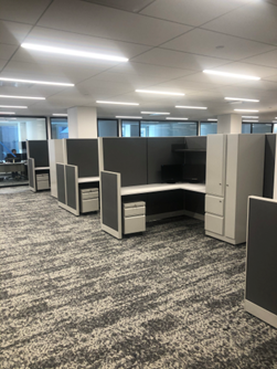 New ceilings, lights, carpet and furniture in an open concept office 2